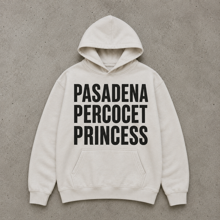 PASADENA PERCOCET PRINCESS HOODIE - WHITE