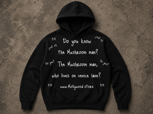 THE MUSHROOM MAN HOODIE - BLACK