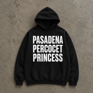PASADENA PERCOCET PRINCESS HOODIE - BLACK