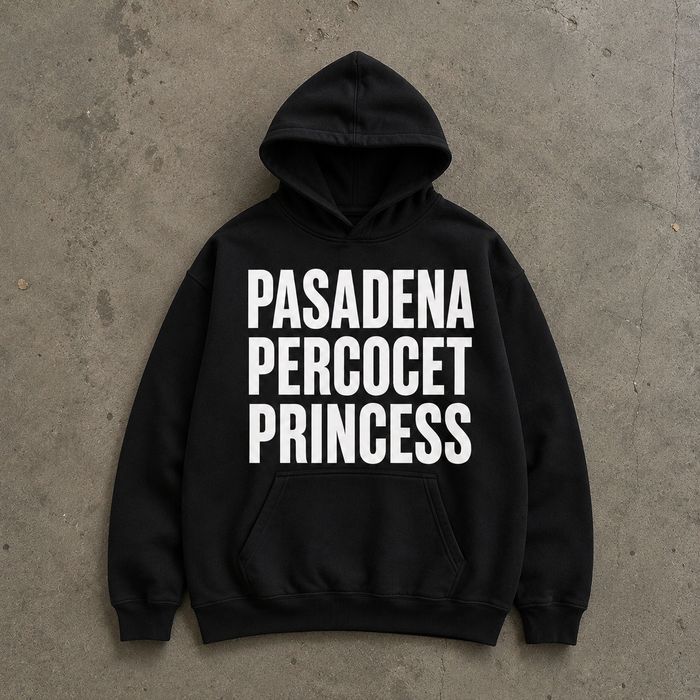 PASADENA PERCOCET PRINCESS HOODIE - BLACK