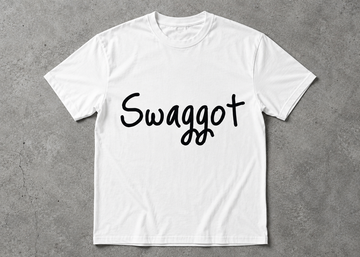 Swaggot White Graphic Tee