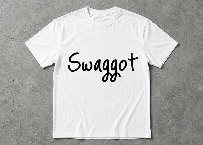Swaggot White Graphic Tee