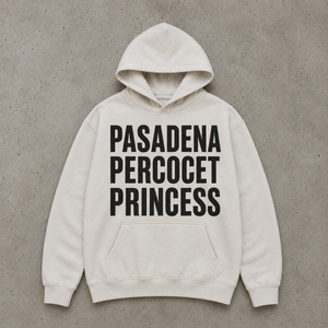 PASADENA PERCOCET PRINCESS HOODIE - WHITE